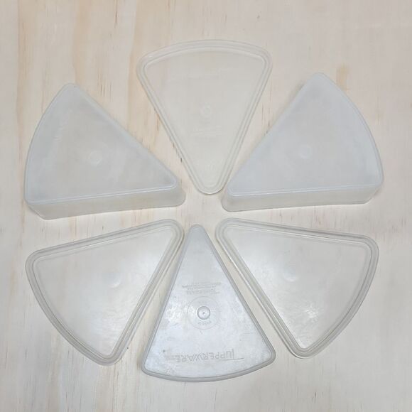 Tupperware 269-18 3 White Food Storage Pie Desset Container Vintage - Picture 4 of 8